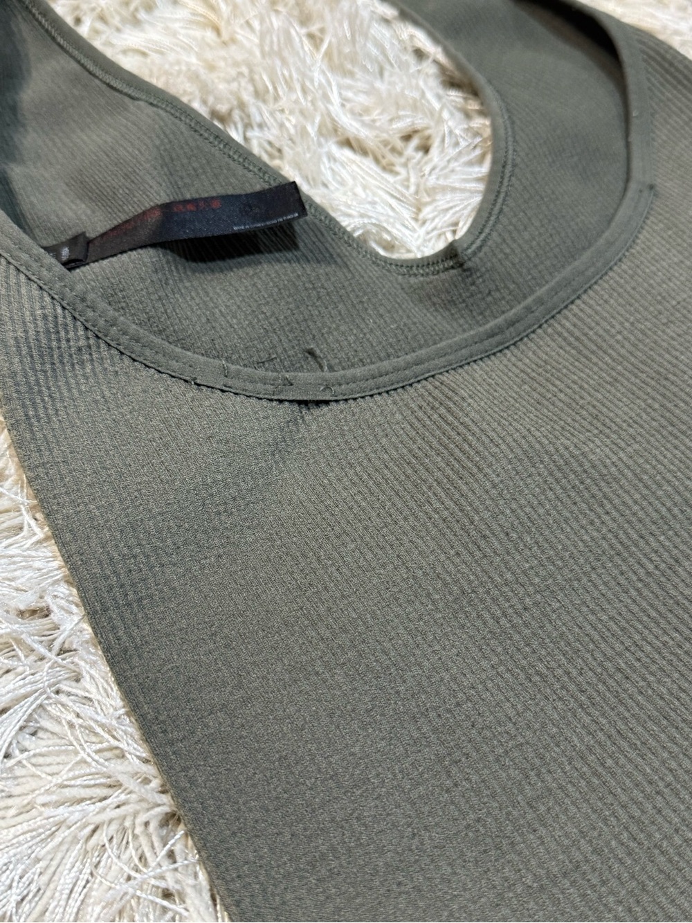 Urban Outfitters Olive Green Ribbed Halter Top Cropped Open Back Small - Picture 7 of 14
